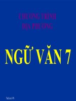 Bài giảng ngữ văn 7 bài 17 chương trình địa phương 4 