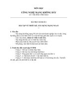 Bài tập về thiết kế xây dựng mạng WLAN