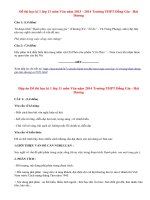 Đề thi học kì 1 lớp 11 môn Văn năm 2014 THPT Đồng Gia - Hải Dương