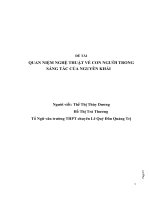 Chuyên đề quan niệm nghệ thuật về con người trong sáng tác của nguyễn trãi