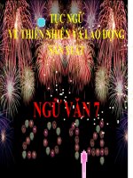 Bài giảng ngữ văn 7 bài 18 tục ngữ về thiên nhiên và lao động sản xuất 12 