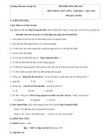 Đề thi cuối học kì 1 lớp 4 môn Tiếng Việt - TH Lương Tài năm 2014