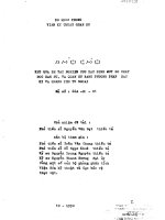 Kết quả đề tài nghiên cứu xác định một số chất độc dân sự và quân sự bằng phương pháp sắc kĩ và quang phổ tử ngoại