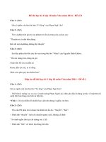 Đề thi học kì 1 lớp 10 môn Văn năm 2014 (Phần 1)