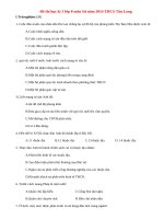 Đề thi học kì 1 lớp 8 môn Sử năm 2014 THCS Tân Long