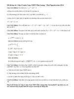 Đề thi học kì 1 lớp 12 môn Toán 2014 - THPT Phù Lương, Thái Nguyên