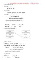 Đề thi học kì 1 lớp 1 môn Tiếng Việt - TH An Phú Tân A năm 2014