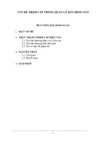 VẤN ĐỀ TRỘM CẮP TRONG QUẢN LÝ BẤT ĐỘNG SẢN