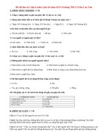 Đề thi học kì 1 lớp 6 môn Lịch Sử năm 2014 THCS Trần Cao Vân