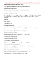 Đề thi học kì 1 lớp 12 môn Sinh 2014 THPT Minh Thuận (Đề 1)