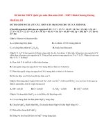 Đề thi thử THPT Quốc gia môn Hóa năm 2015 - THPT Đinh Chương Dương