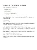 Đề thi học kì 1 lớp 11 môn Toán THPT Đầm Dơi năm 2014