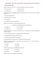 Đề thi học kì 1 lớp 7 môn Văn năm 2014 Trường THCS Phan Chu Trinh (Đề 1)