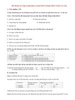 Đề thi học kì 1 lớp 6 môn Địa Lý năm 2014 THCS Trần Cao Vân