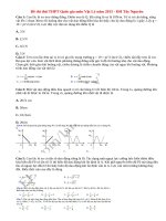 Đề thi thử THPT Quốc gia môn Vật Lý năm 2015 - ĐH Tây Nguyên