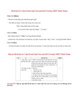 Đề thi học kì 1 lớp 10 môn Ngữ Văn năm 2014 Trường THPT Minh Thuận