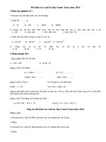 Đề kiểm tra cuối kỳ lớp 4 môn Toán năm 2014