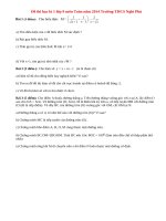 Đề thi học kì 1 lớp 9 môn Toán năm 2014 THCS Nghi Phú