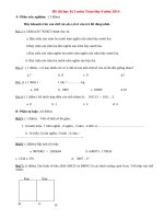 Đề thi học kì 1 lớp 4 môn Toán năm 2014