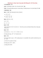 Đề thi học kì 1 lớp 7 môn Toán 2014 Phòng GDĐT Tân Châu