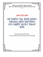 Chuyên đề sự khúc xạ ánh sáng trong môi trường có chiết suất thay đổi