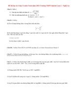 Đề thi học kì 1 lớp 11 môn Toán năm 2014 - THPT Quỳnh Lưu 2 - Nghệ An