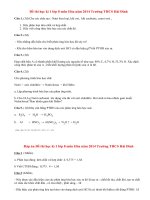 Đề thi học kì 1 lớp 8 môn Hóa năm 2014Trường THCS Hải Đình