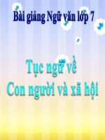 Bài giảng ngữ văn 7 bài 19 tục ngữ về con người và xã hội 15 