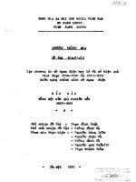 Lập phương án sử dụng điện hợp lý và có hiệu quả giai đoạn 1988 1990 và 1991 1995 kiến nghị chính sách sử dụng điện