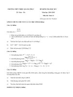 Đề thi cuối học kì 1 lớp 12 môn Toán THPT Triệu Quang Phục năm 2014