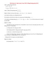 Đề thi học kì 1 lớp 9 môn Toán THCS Hồng Dương năm 2014