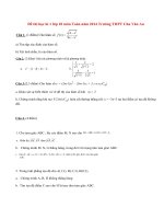 Đề thi học kì 1 lớp 10 môn Toán năm 2014 Trường THPT Chu Văn An