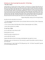 Đề thi học kì 1 môn Văn lớp 12 năm 2014 TP Đà Nẵng