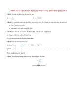 Đề thi học kì 1 lớp 11 môn Toán năm 2014 Trường THPT Văn Quán (Đề 1)