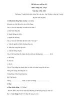 Đề thi cuối học kì 1 lớp 3 môn Tiếng Việt năm 2014