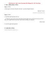 Đề thi học kì 1 lớp 7 môn Văn năm 2014 Phòng GD - ĐT Tân Châu