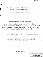 Nghiên cứu các quá trình thủy thạch động lữ làm cơ sở cho việc xây dựng, duy trì cải tạo các cảng biển