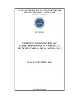 Nghiên cứu thành phần hóa học và tính sinh học của một số loài thuộc chi uvaria l    họ na (annonaceae)