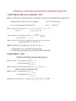 Đề thi học kì 1 lớp 10 môn Toán năm 2014 Trường THPT Nguyễn Du