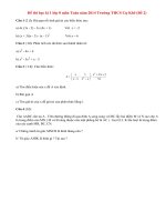 Đề thi học kì 1 lớp 8 môn Toán năm 2014 THCS Cự Khê (Đề 2)