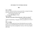 ĐỀ THI HSG VĂN 9 NĂM 20152016 HAY NHẤT(có đáp án)