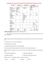Đề thi học kì 1 lớp 6 môn Văn năm 2014 Trường THCS Nguyễn Văn Trỗi