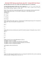 Đề thi thử THPT Quốc gia môn Hóa học năm 2015 - Trường THPT Hàn Thuyên