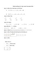Đề thi cuối học kì 1 lớp 1 môn Toán năm 2014