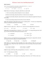 Đề thi học kì 1 môn Lý lớp 12 tỉnh Đồng Tháp năm 2014