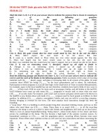 Đề thi thử THPT Quốc gia môn Anh năm 2015 THPT Hàn Thuyên (Lần 2)