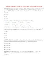 Đề thi thử THPT Quốc gia môn Lý năm 2015 - THPT Hàn Thuyên