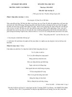 Đề thi học kì 1 môn Ngữ văn lớp 12 THPT Cao Phong năm 2014