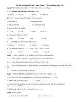 Đề thi cuối học kì 1 lớp 5 môn Toán - TH Kim Đồng năm 2014