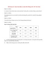 Đề thi học kì 1 lớp 9 môn Địa Lý năm 2014 Phòng GD - ĐT Tân Châu